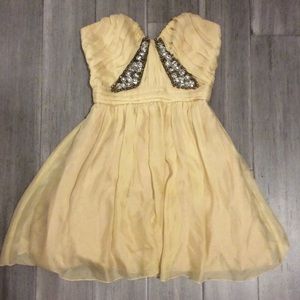 ABS Allen Swartz crystal beaded cocktail dress